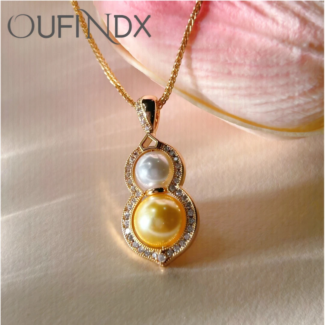 FX  国潮★【福禄】KS新款双色珠葫芦项链~9050