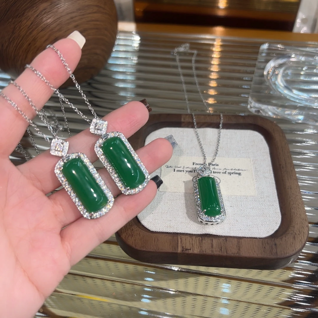 铜合金合成锆石吊坠 新中式无事牌吊坠平安牌项链气质复古项链