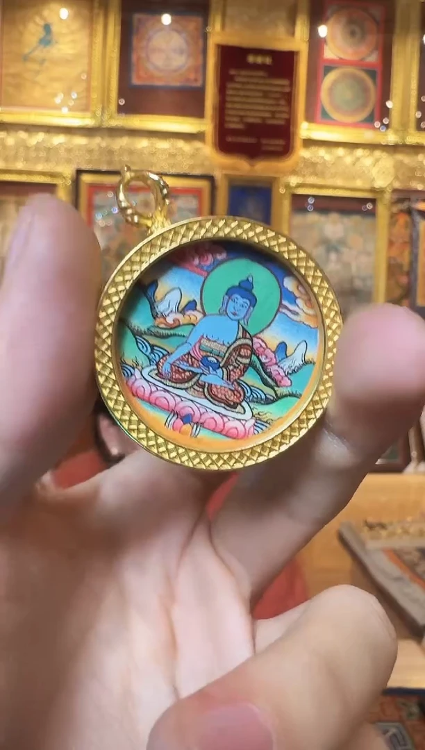 吊坠药老师--热贡纯手绘