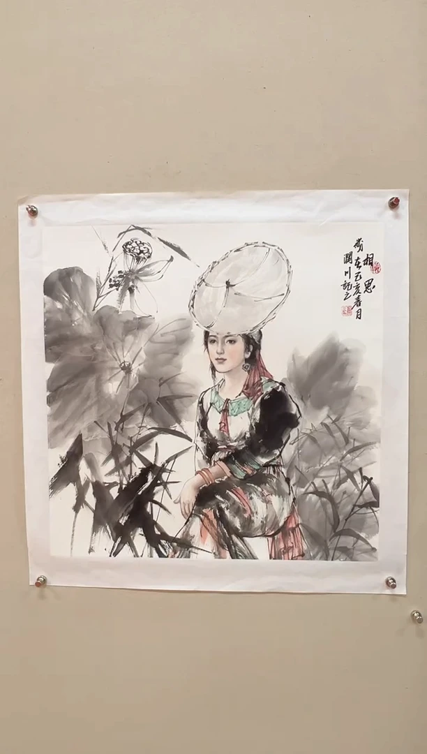 【闪购商品】绘画贺润川-4平尺-人物国画-Yz