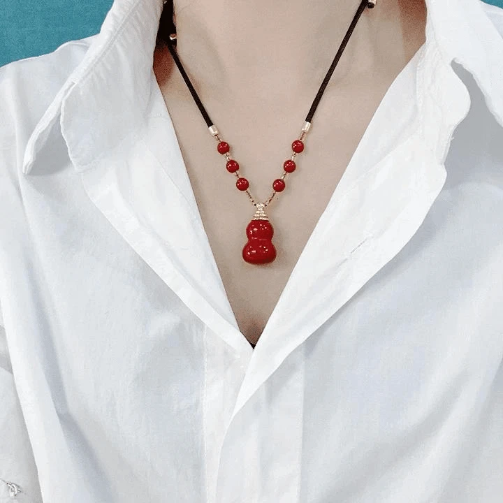 女人必戴【创意葫芦】2025新款 珠砂葫芦时尚百搭休闲葫芦锁骨链
