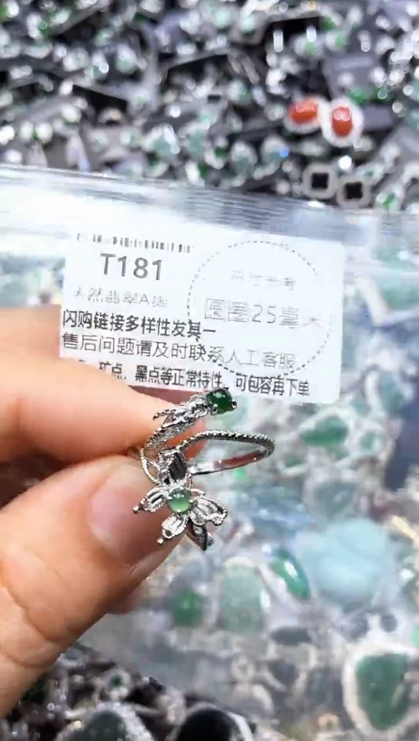 翡翠未镶嵌颈饰T181戒指