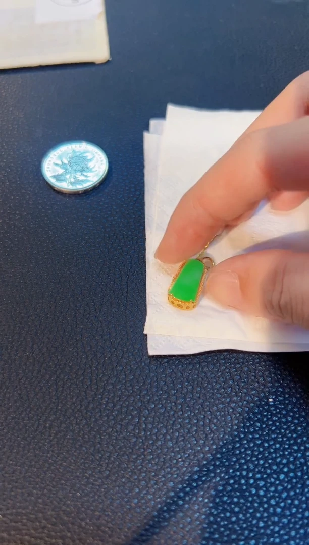 翡翠银S925镶嵌颈饰缅料A货/支持复检/一件