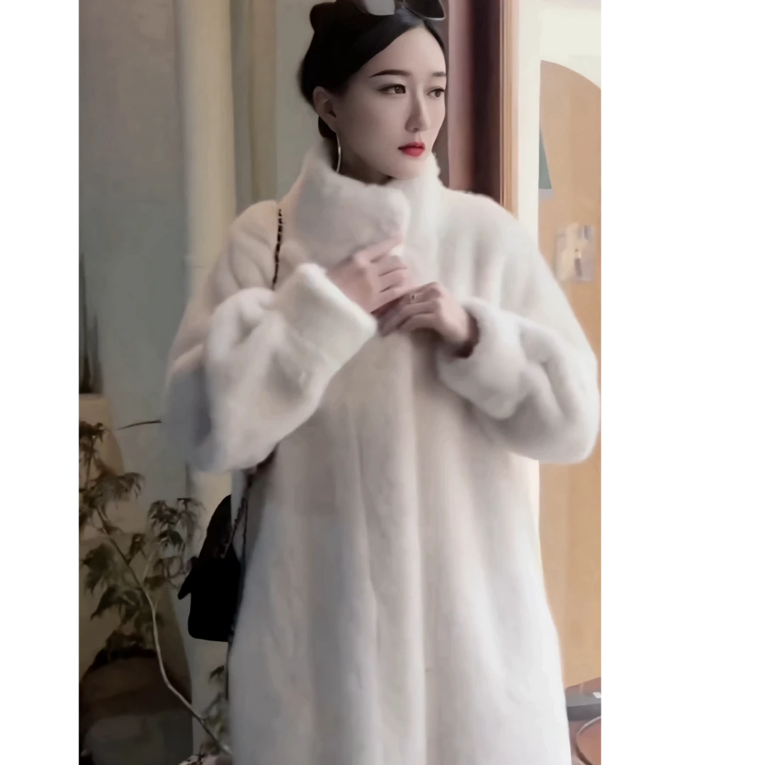 时尚百搭简约大气女士貂绒外套639