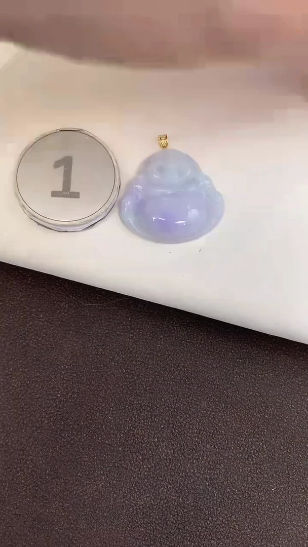 颈饰18K金镶嵌翡翠天然缅甸a货翡翠(多样性发其一