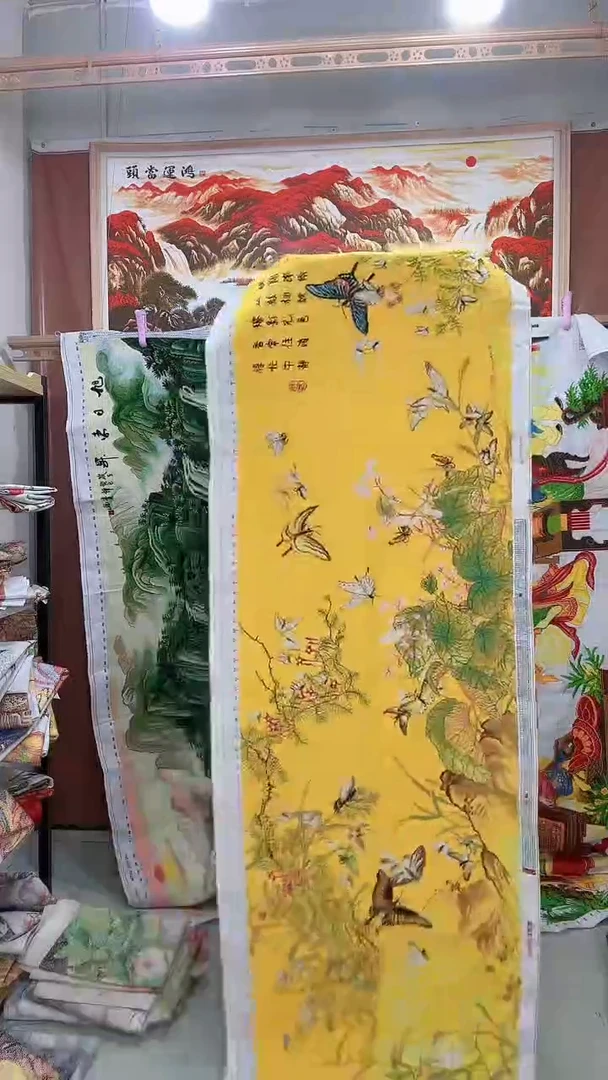 棉百蝶图  2.4米*75厘米