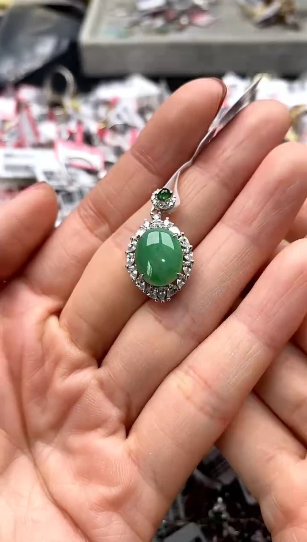 【闪购商品】翡翠戒指银S925镶嵌55555555     6