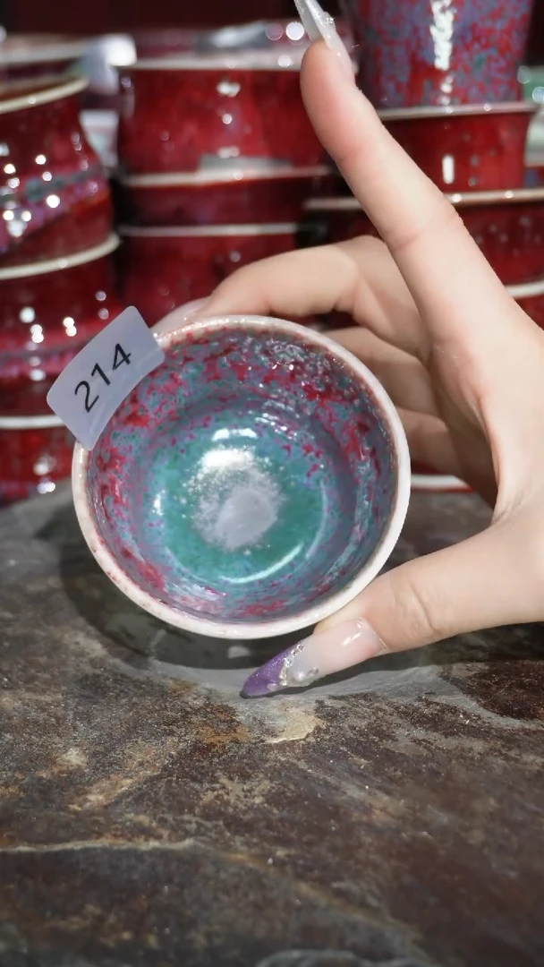 摆件陶精品窑变钧瓷茶器