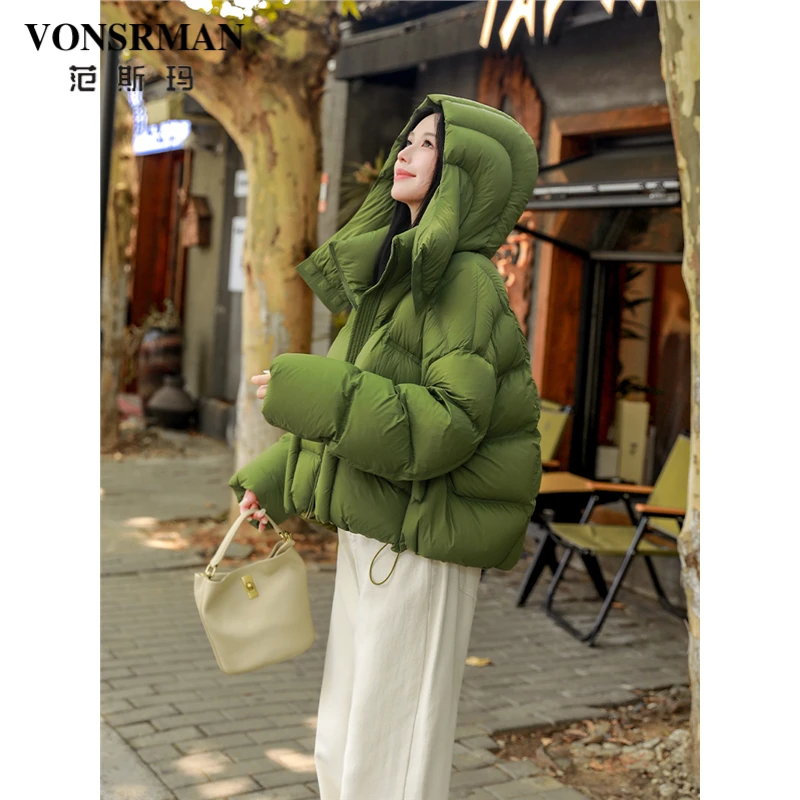 小个子短款羽绒服女2025新款冬季宽松高端韩版加厚爆款洋气外套潮