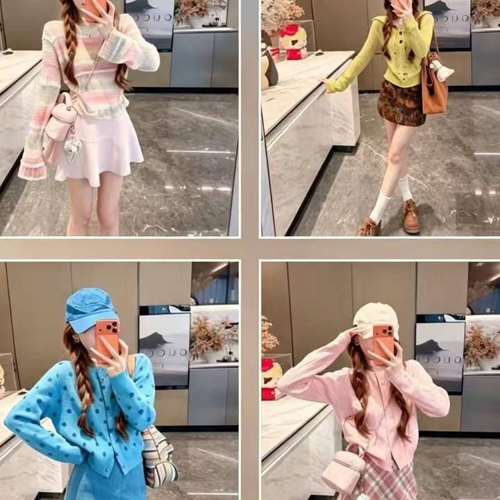 【K300-K400】秋款新款显瘦百搭上衣或半裙两件套按编码