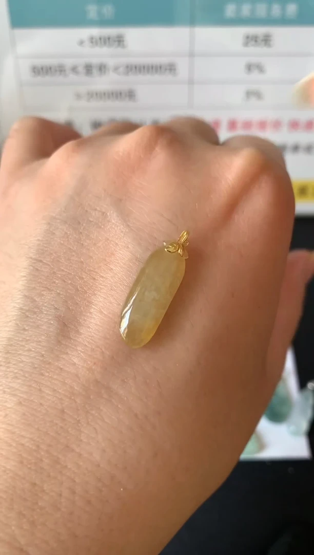 颈饰18K金镶嵌翡翠11