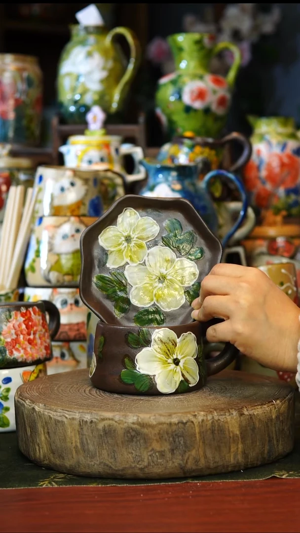 陶瓷70景德镇手工手绘釉下彩