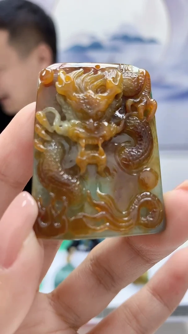 定制翡翠未镶嵌柠**@4898xx-毛货挂件107