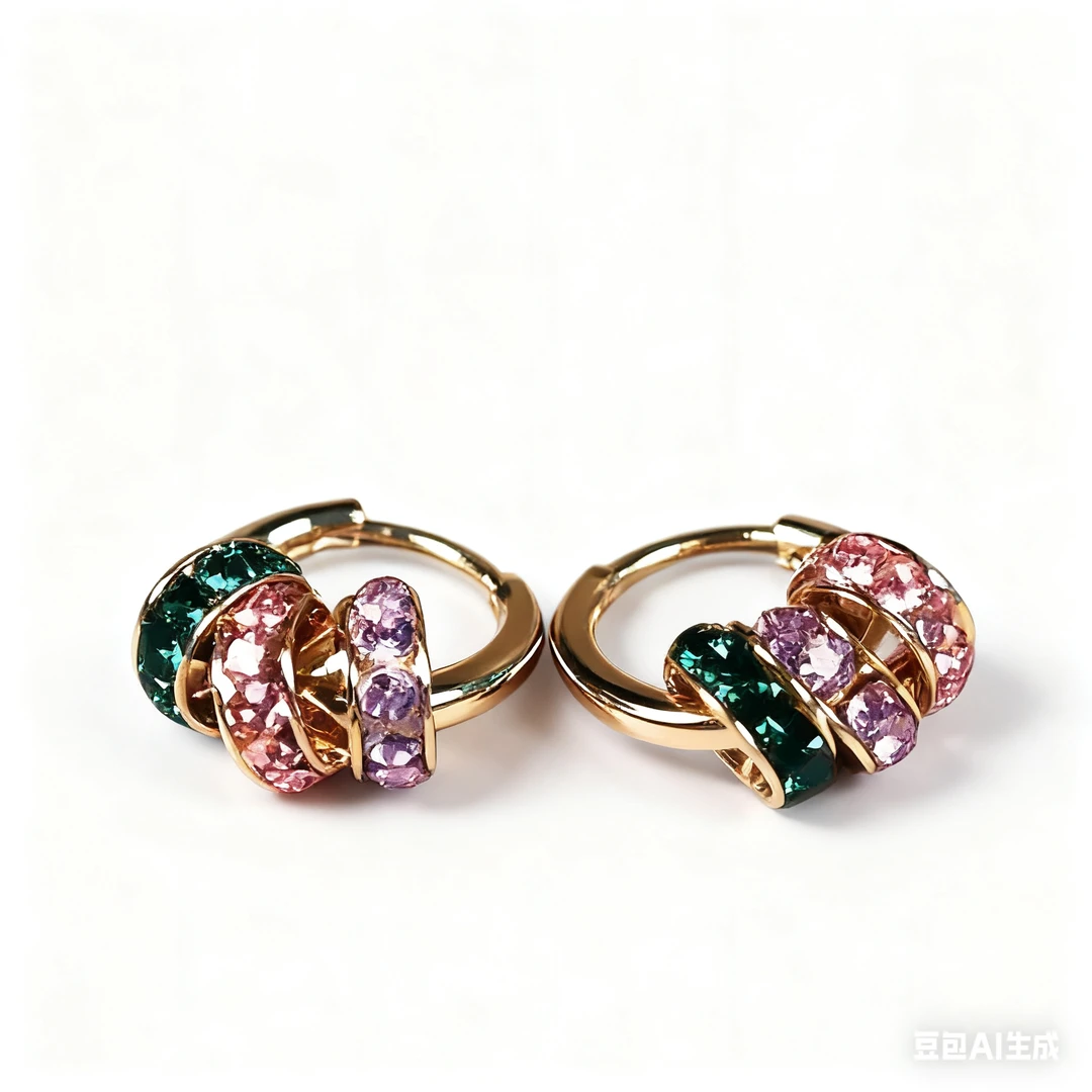 合金耳饰 6022~镀K金设计师款时尚轻奢耳饰