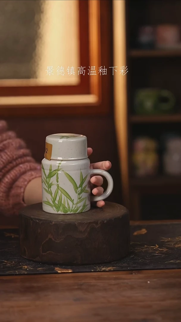 陶瓷景德镇高温釉下手绘陶瓷@L292@