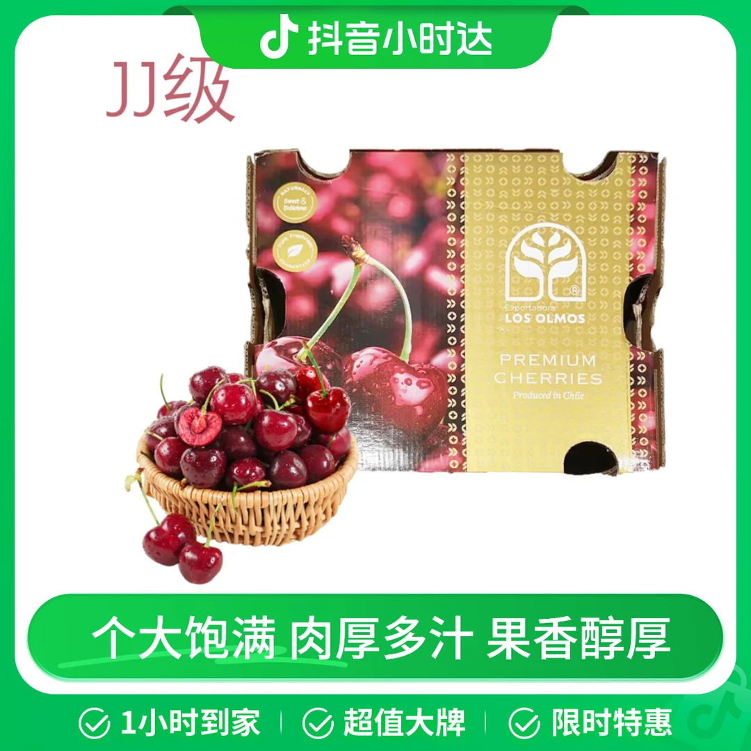 智利车厘子 2J级 5斤装2.5kg/箱 单果≥28mm【有坑洼属正常现象】