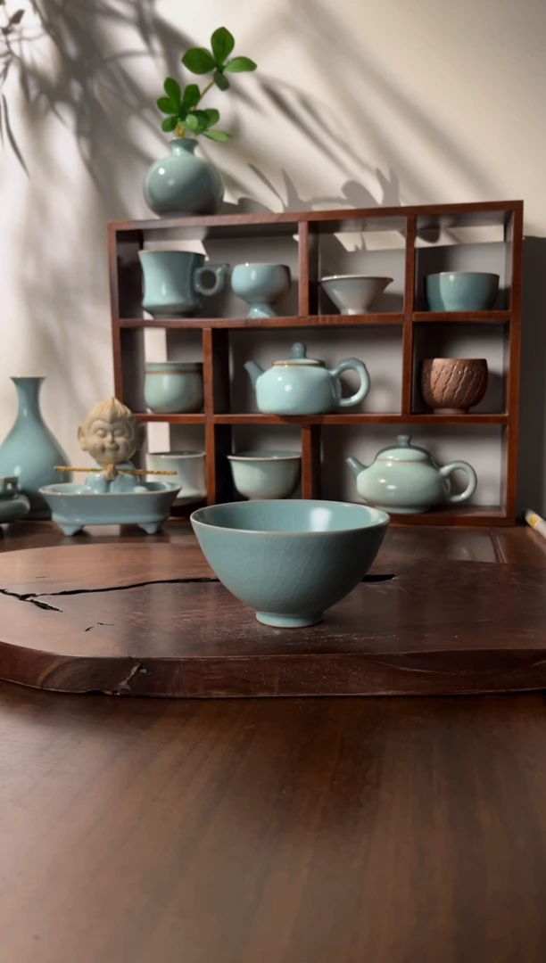 【闪购商品】杯清凉寺李布托仿古釉色鸡心杯