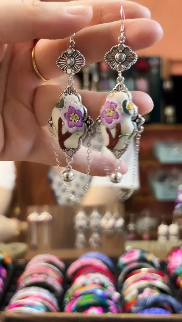 织绣艺枝独绣老绣饰品34