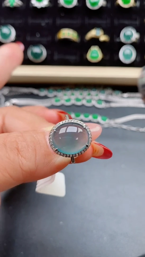 【闪购商品】翡翠戒指银S925镶嵌5080550