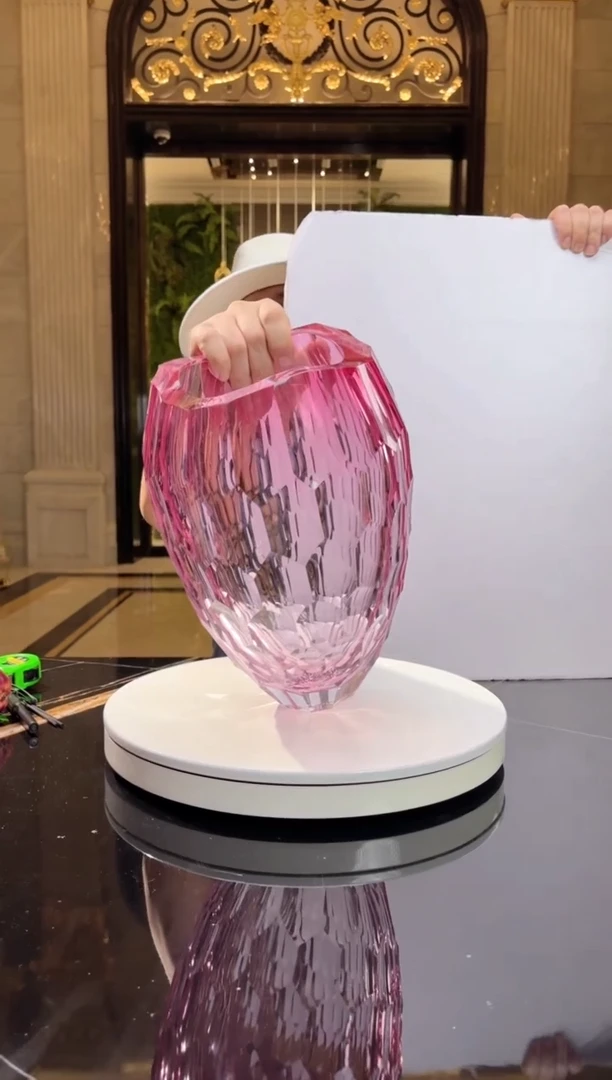 摆件用****6AJ1010147金红琉璃花器