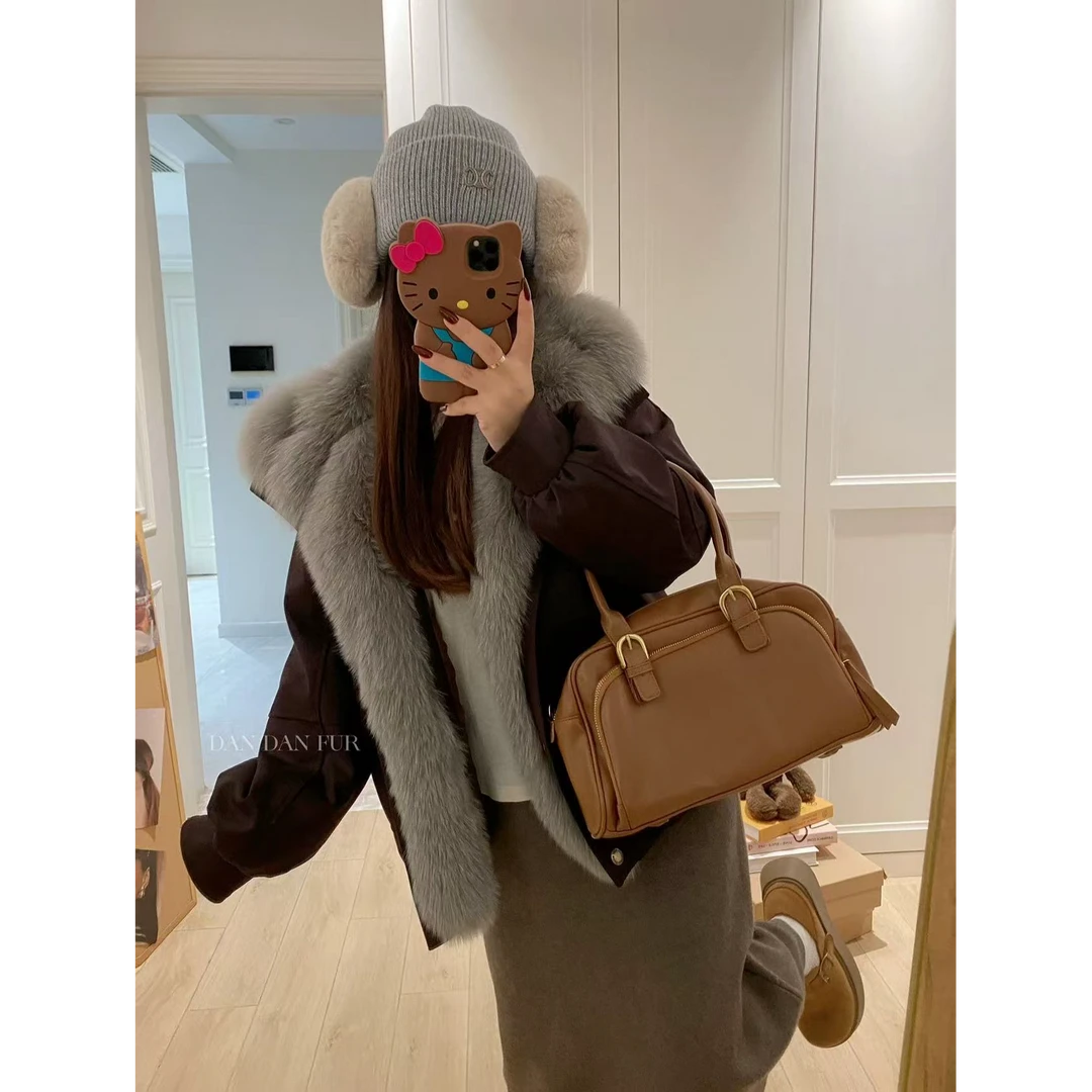 毛领短款外套女2025冬季新款洋气高级显瘦外套 A911288