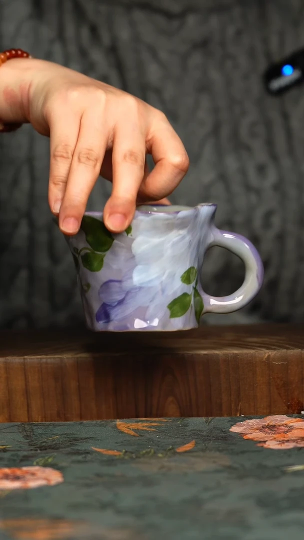 杯釉下彩手工手绘同款陶器