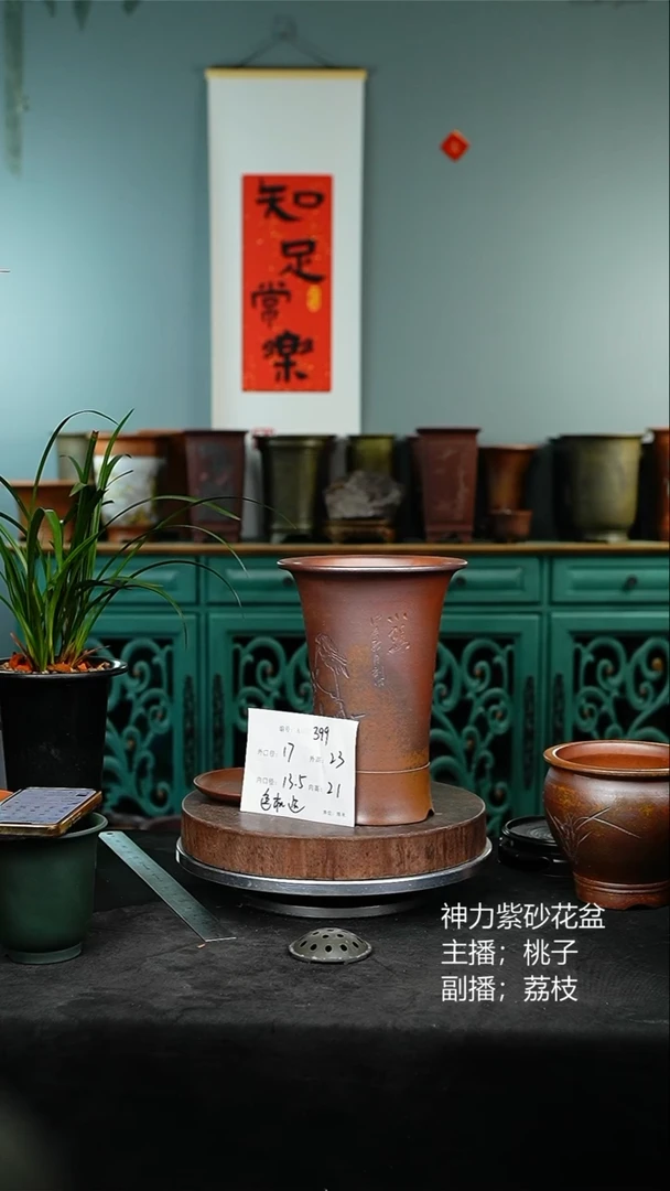 紫砂花盆399+z花卉工艺