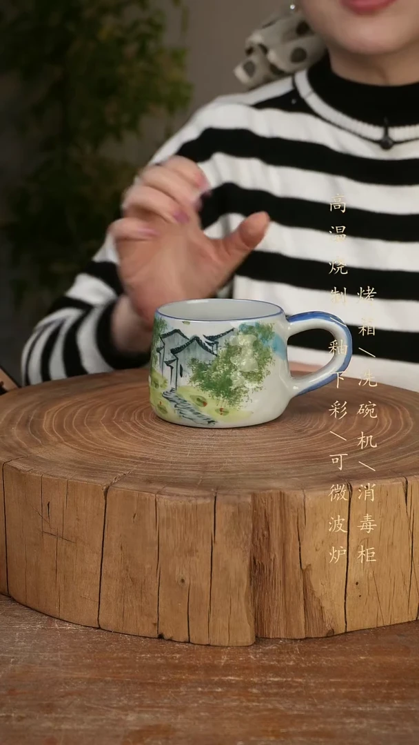 碗瓷景德镇手工手绘高温瓷釉下彩