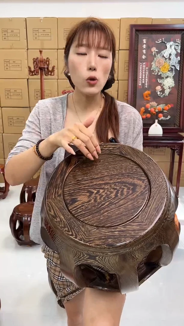 鸡翅木类家具国标鸡翅木小号鼓凳假一赔四