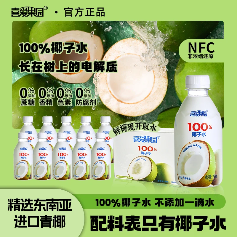 中秋团圆【100%纯椰子水】清爽解腻椰子水健康网红饮料果汁nfc