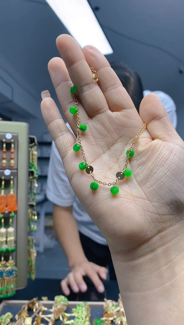 【闪购商品】翡翠耳饰合金0323翡翠手链