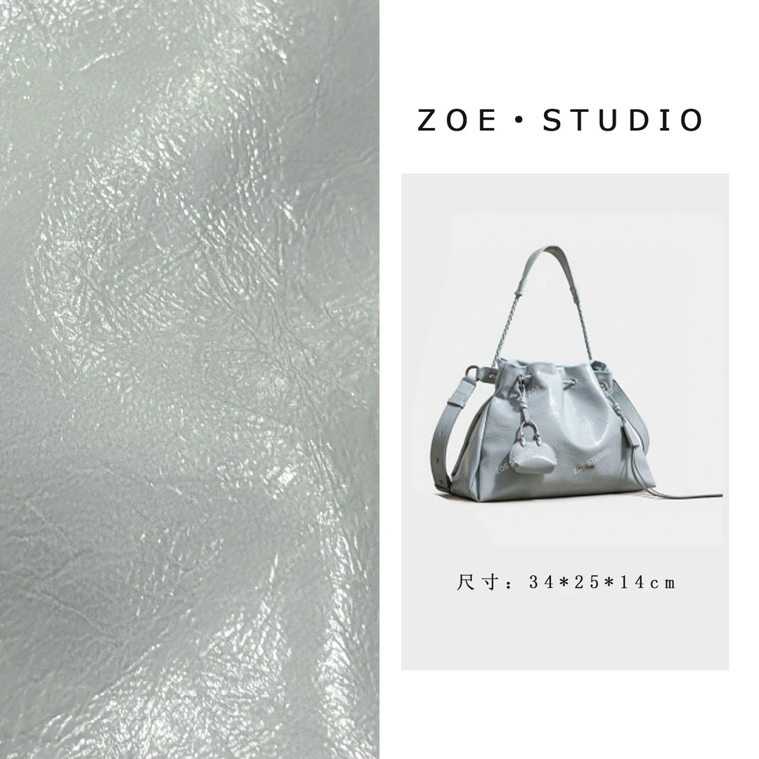 【佐伊甄选】SK-62866-空气蓝轻奢女士时尚百搭小众单肩挎包拼色