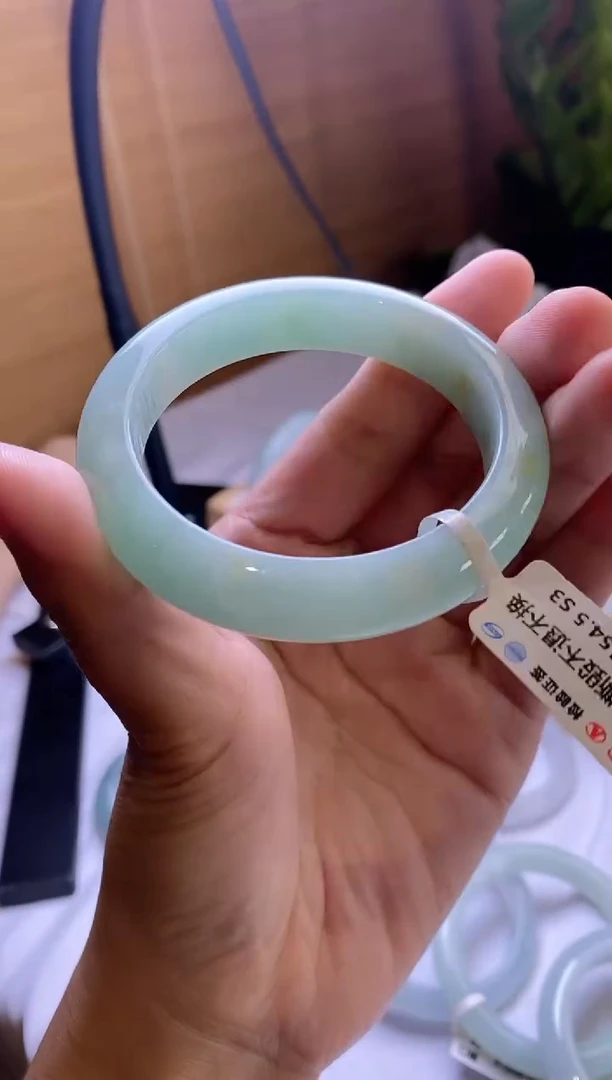 未镶嵌手镯翡翠正圈55圈口，4007