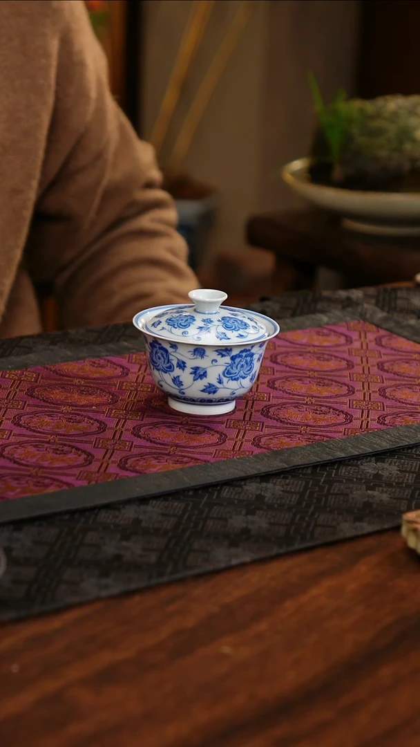 【闪购商品】杯子花卉牡丹小盖碗