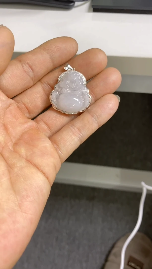 【闪购商品】翡翠颈饰银S925镶嵌天然缅甸翡翠A货