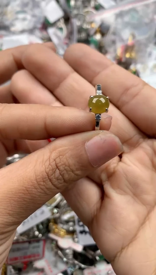 银S925镶嵌戒指翡翠7777-----1