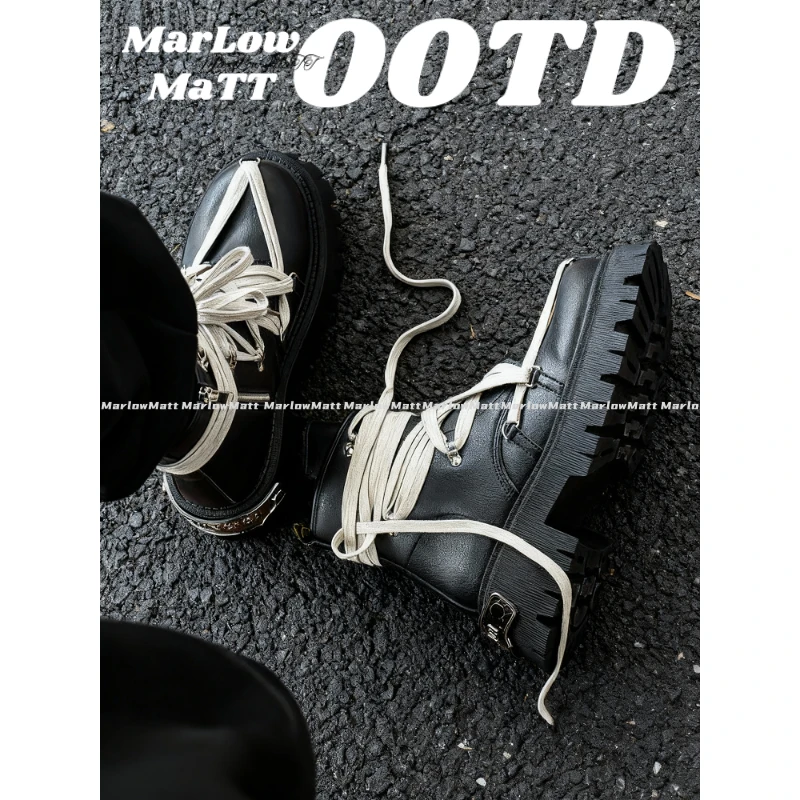 MarlowMatt‘不羁-M11’个性痞帅潮流百搭休闲马丁靴复古小众高帮鞋