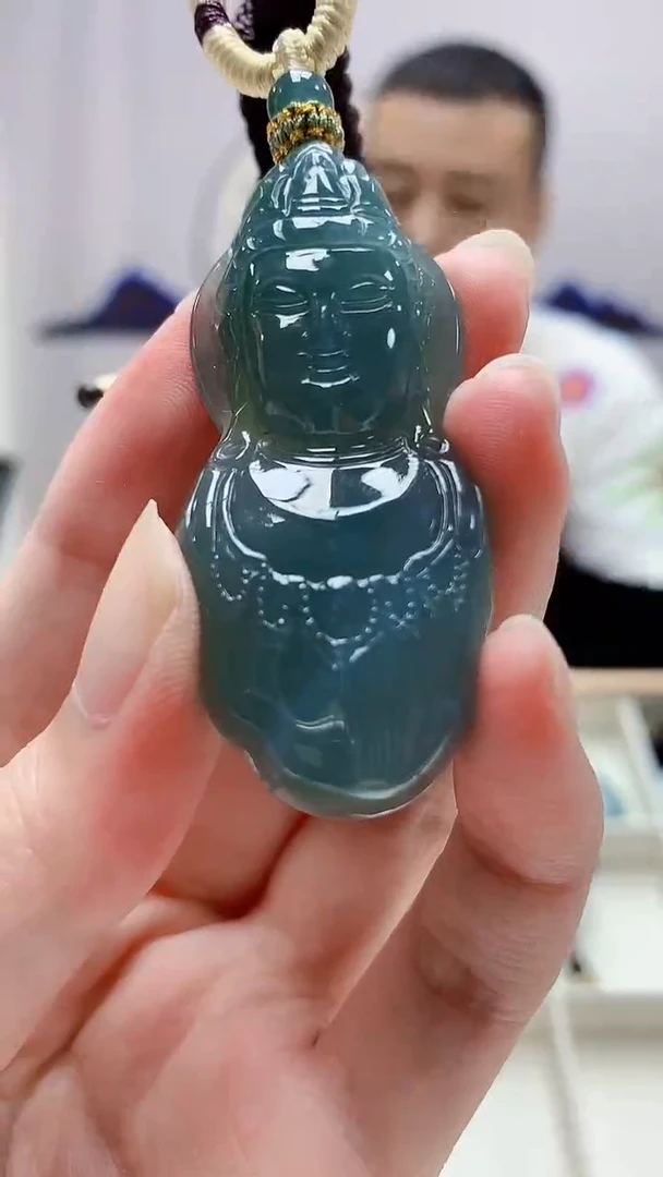 未镶嵌定制翡翠4898zm-毛货挂件116观音