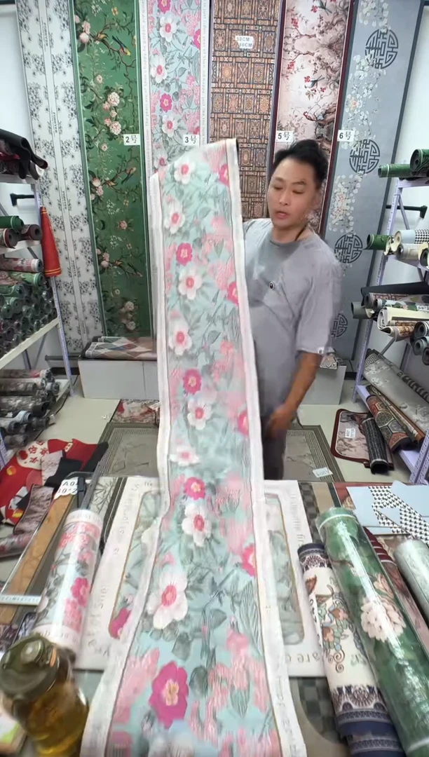 混纺40 240 粉花微瑕