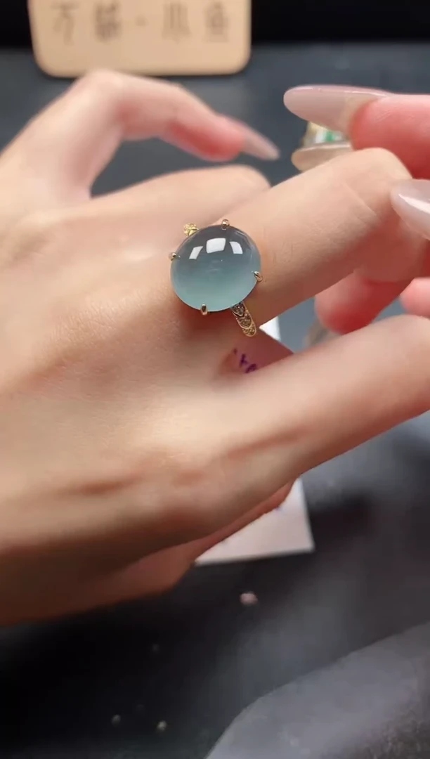 银S925镶嵌戒指翡翠51511