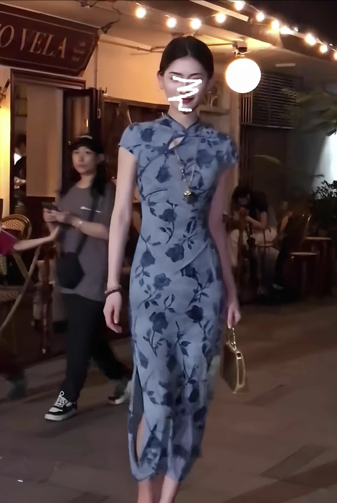 新中式国风复古改良短袖旗袍女2025夏季新款气质端庄连衣裙3231#