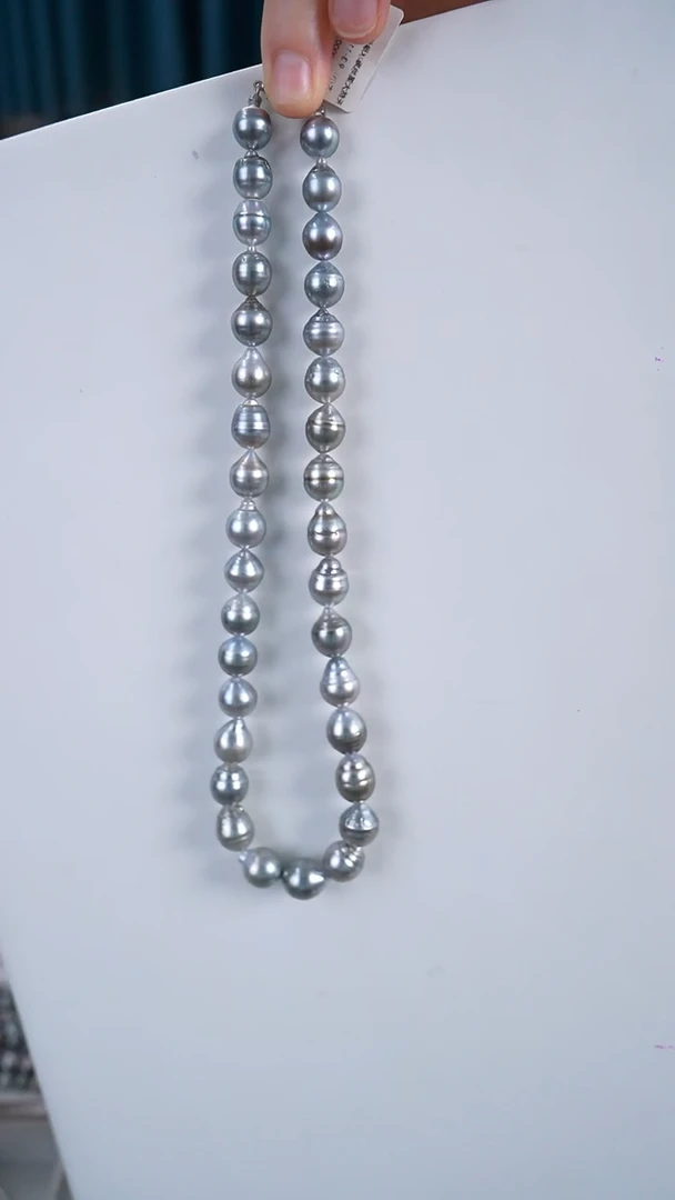 【闪购商品】海水珍珠颈饰银S925镶嵌9.3-11.8mm 大溪地项链