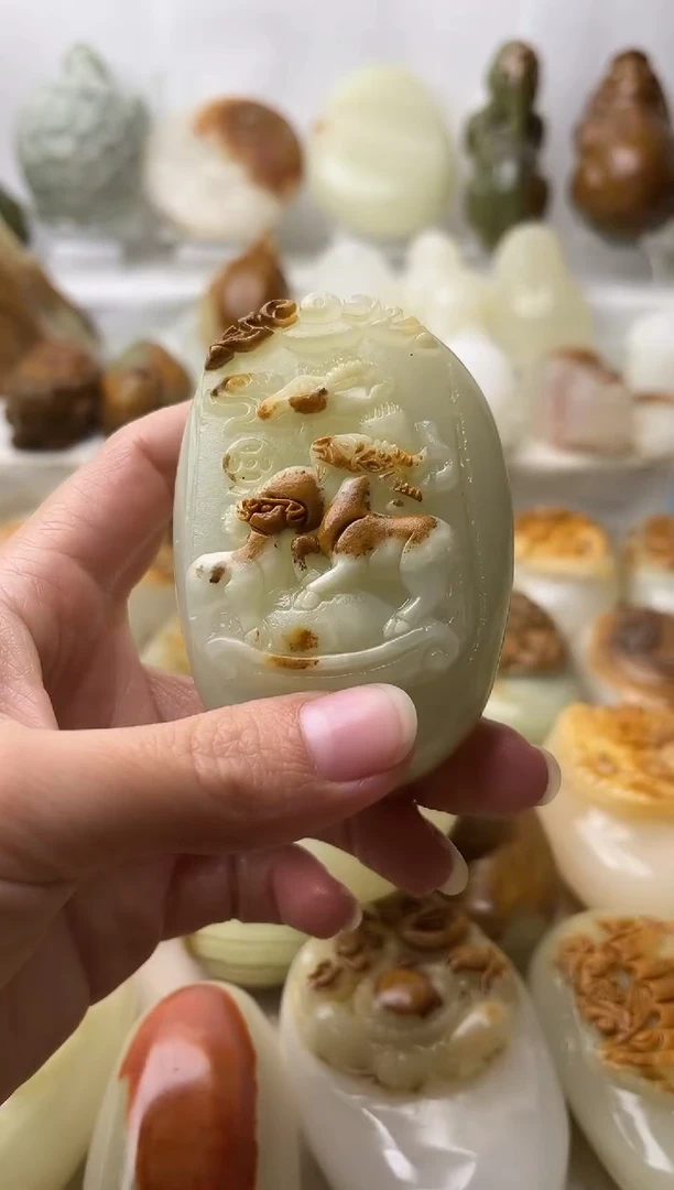 石材古青石棉纹正常不退换三羊开泰