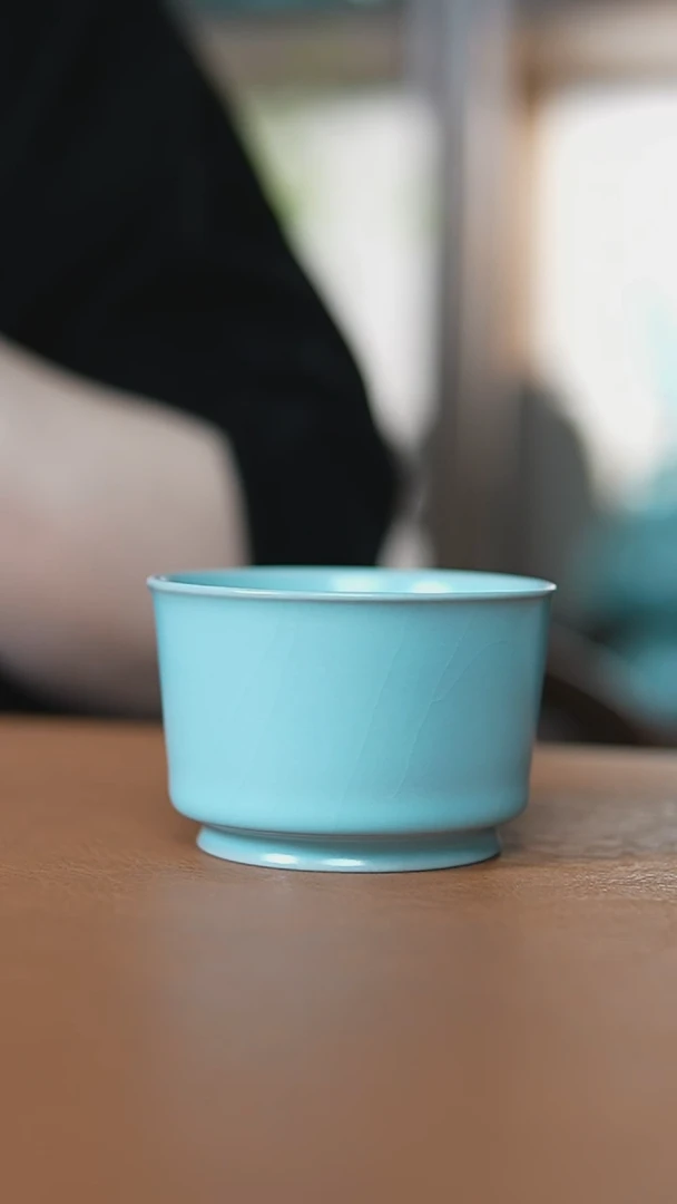 瓷片仿古宋臻釉纯手容天杯