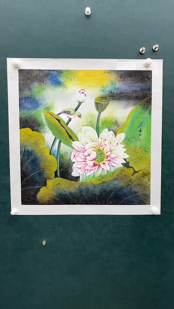 国画刘用华-4平尺-重彩花鸟