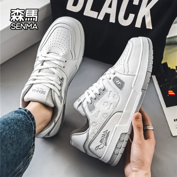 SENMA/森马百搭时尚小白鞋情侣秋季男款2025新款爆款官方正版男鞋