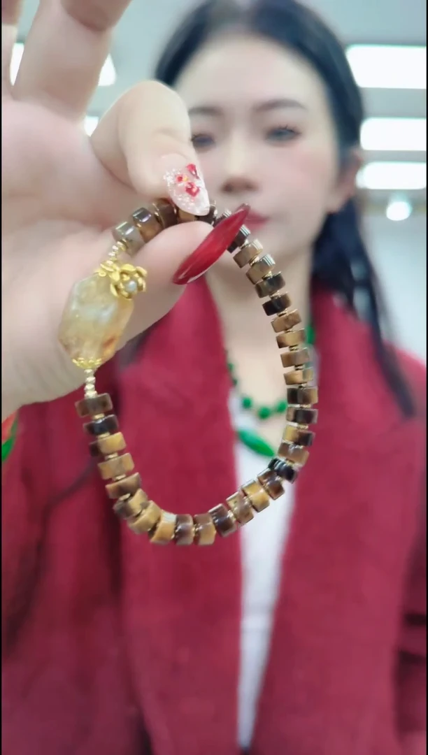 【闪购商品】水晶颈饰合金17131黄水晶手链