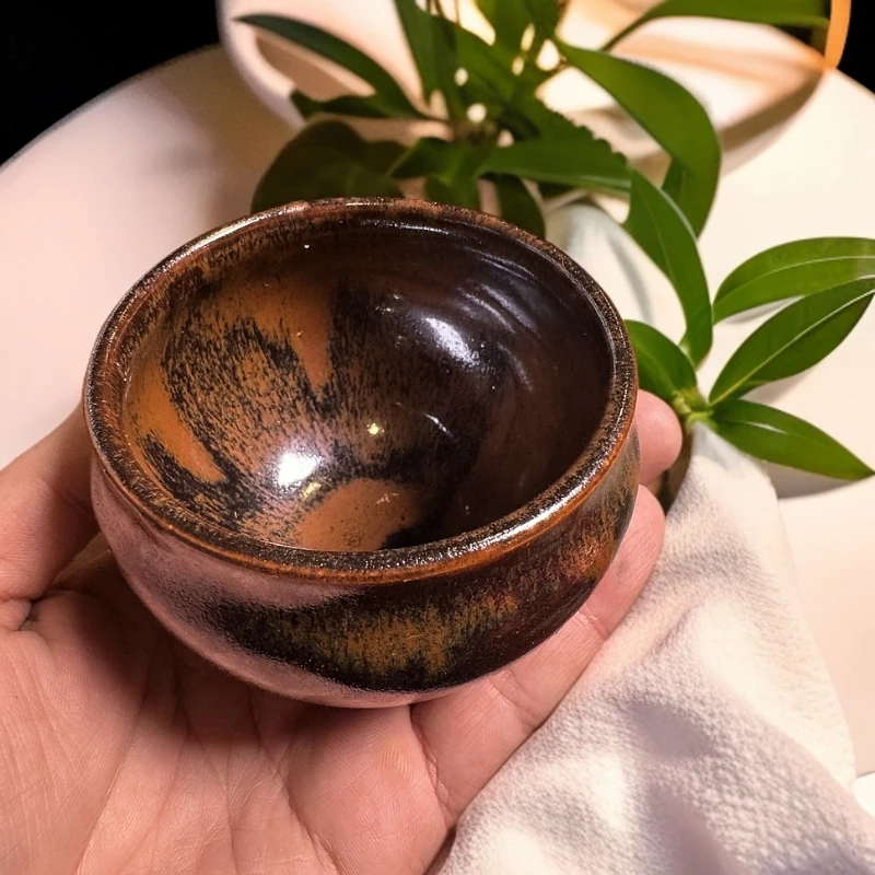 窑啊窑-纯手工土陶柴窑柴烧茶杯-主人杯-星河