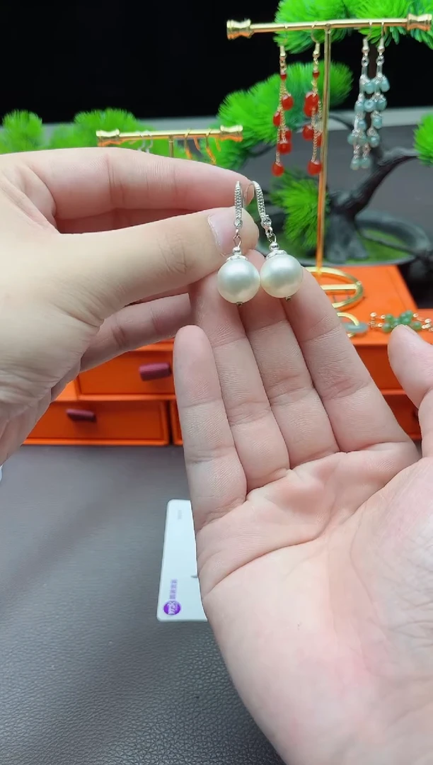 耳饰银S925镶嵌拼合珍珠（马贝珠）239