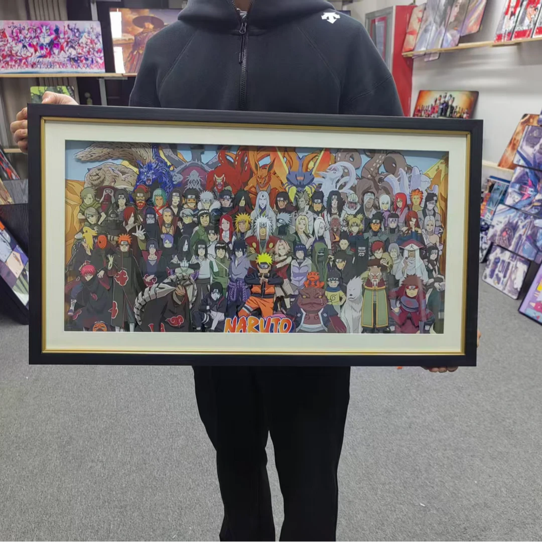 【火影忍者】50*28火影忍者合集立体镂空摆件装饰画